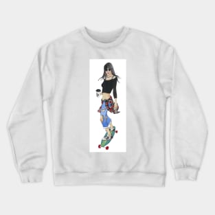 Skater Girl Crewneck Sweatshirt